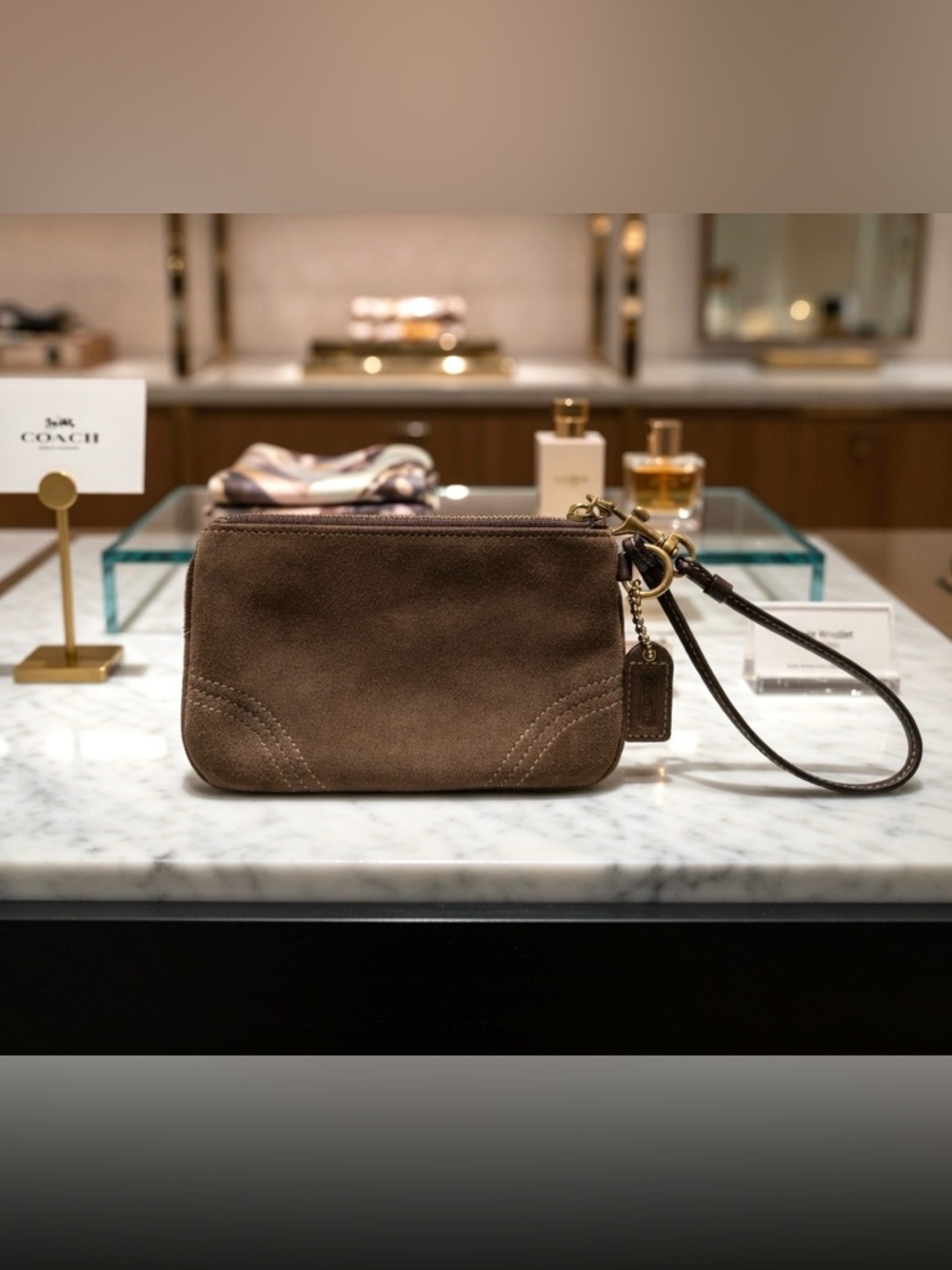 Vintage Suede Coach Wristlet - Picture 2 of 9